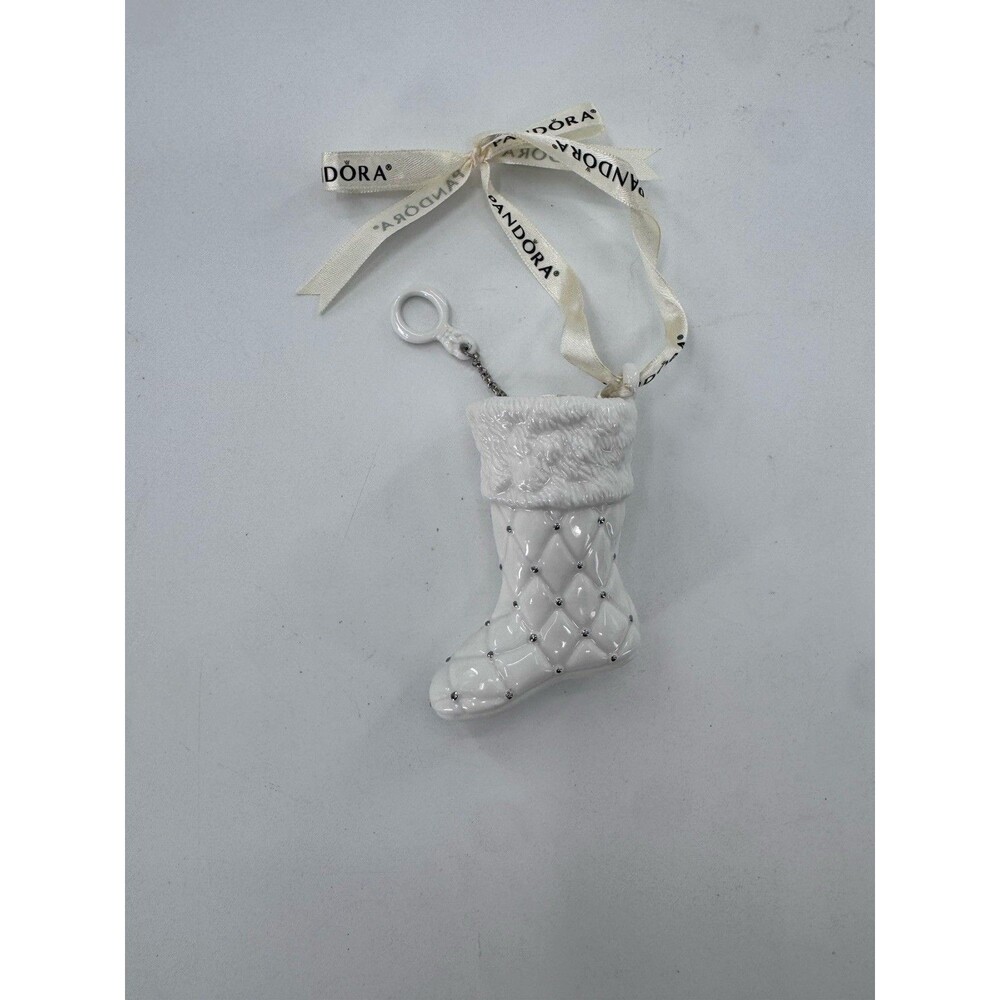 Pandora Ornament Christmas Porcelain Stocking Boot 2012 Fast Shipping